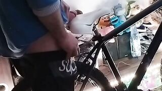 Bike Saddle Polishing With Penis - Hot Guy Fucks His Bicycle For Sexual Satisfaction