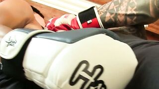 Muscular Daddy Dominates Bareback Action with Twink Boy - Scene #1