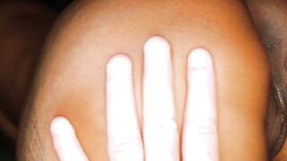 Big Boob Black Girl Rides White Guy's Huge Dick - Deep Throat Blowjob