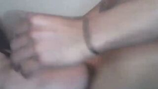 Horny slut gets facial after fingering and hard BBC pounding