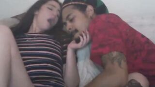 Horny slut gets facial after fingering and hard BBC pounding