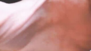 Intense anal pounding of juicy ass on blue sheets