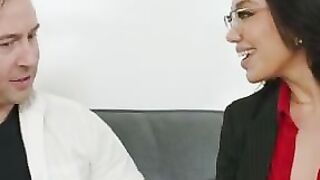 My big tit boss wants a quick fuck before I open up