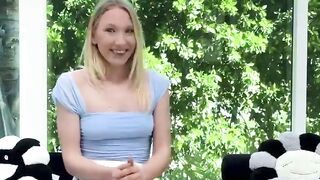 Innocent blondes debut and first fuck on camera