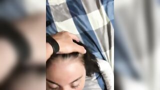 Hot teen babe get load of cum on belly after hard pounding