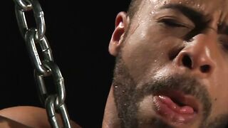 Muscled Sean Duran trains Micah Brandts ass in a boxing ring breeding