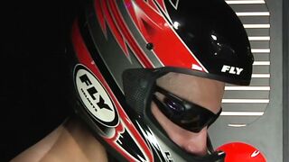 Dylan Strokes gets off his motorcycle and breaks Alex Gustavo in half