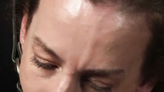 Skinny Elise Graves suffers grueling rope suspension bondage