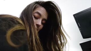 Stepbro slams Abbie Maleys wet pussy as she spasms in orgasmic delight