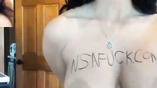 Tattooed Asian Babe in Cat Mask Takes Big Cock Hard