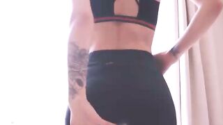 Tattooed Asian Babe in Cat Mask Takes Big Cock Hard