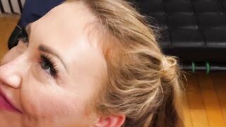 Nasty Adira Allure swallows the whole cock down her hungry throat