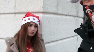 Mina Von D allows strangers to ruin her pussy in Christmas threesome