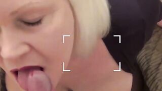 Busty UK grandma seduces guy to slobber all over his cock
