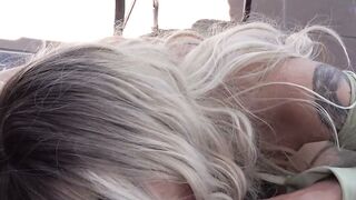 Blonde momma Miriam Lil enjoys blowing and fucking her neighbors