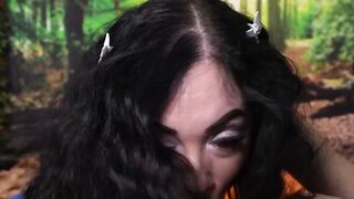Petite Lilith Reine sucks and gets fucked by stepbro in the tent