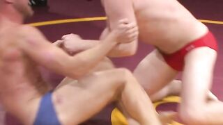 Jackson Fillmore cant escape from Chris Burkes grip while he fucks him