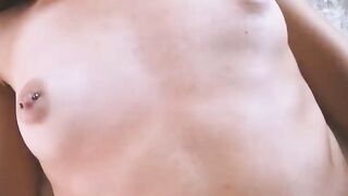 Inked Brunette with Piercings Intense Bedroom Sex