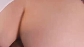 Slim Babe in Thigh-Highs Teases and Gets Her Round Ass Played With