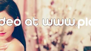 Glamorous Chinese teen porcelain doll Wu Muxi shows her exotic hairy pussy
