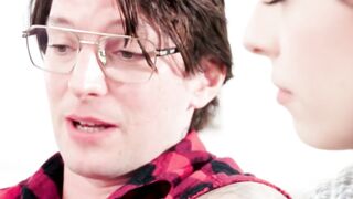 Teen Angel Windells blowjob skills improve thanks to Celtic Irons rock hard dick