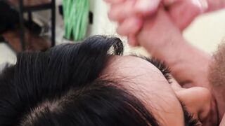Nasty MILF Jena LaRose Gives Boss Deepthroat Blowjob