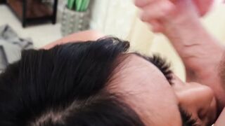 Nasty MILF Jena LaRose Gives Boss Deepthroat Blowjob