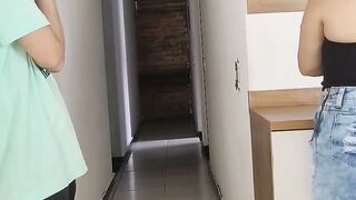 Brazilian hotwifexxx takes a risky shower bang-out with friend's hubby -