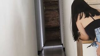 Brazilian hotwifexxx takes a risky shower bang-out with friend's hubby -