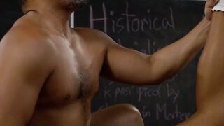 Sucking my teachers BBC to pass my college 3