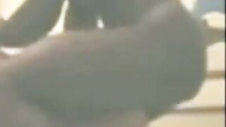 Black Amateur Gives a Blowjob to a Frenchman