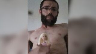Barbie Doll Gets Covered in Cum