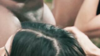 Reagan Foxx and Three MILFs Gangbang a Hot Stud