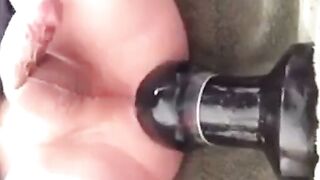 Twink's Ass Stretched by Sex Toys and Fists