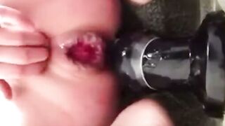 Twink's Ass Stretched by Sex Toys and Fists