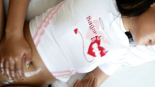 Tiny Thai teen cutie outcall massage sex with her customer 2