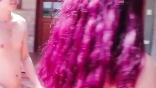 Outdoor Orgy Party - Latina Slut Fucked by Big Dick in Nature