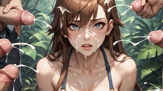 Tropical Jungle Orgy: Gagging Girls Get Fucked Hard in an Anal Threesome