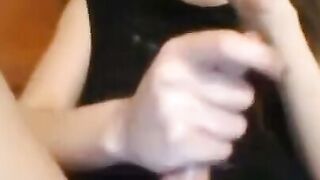 Emo Ladyboy Novafrey Teases and Cums on Webcam