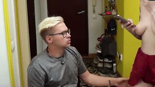Naughty Stepmom Sucks and Rails Step Friend While Hubby Is Downstairs