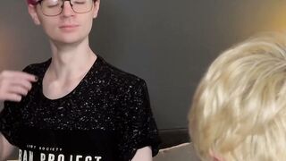Skinny Twink Kai Cross Gets Foursome With Three Big-Cocked Daddies