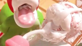 Hilarious Futanari Cartoon with Cumshots