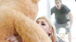 Petite Blonde Sia Lust Takes Deepthroat BJ Then Gets Fucked Hardcore Doggystyle