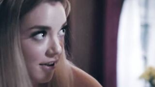 Ebony Demi Sutra Deepthroats Big Cock While Petite Brunette Anny Aurora Watches