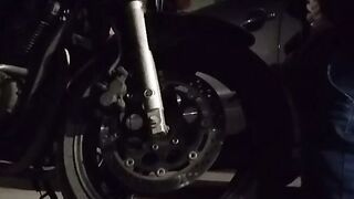 Hot Biker Chick Rides A Motorcycle And Gets Fucked Hard In The Ass