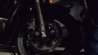 Hot Biker Chick Rides A Motorcycle And Gets Fucked Hard In The Ass