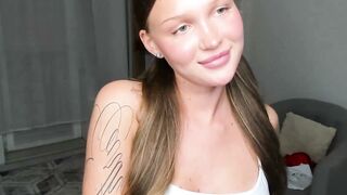 Sexy Tattooed Girl Dances in Lingerie on Webcam