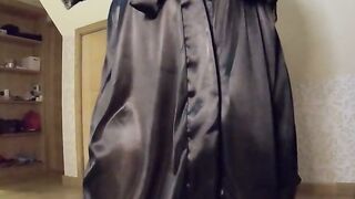 Curvy Latina Fashionista's Curvaceous Body in Silky Lingerie Try-On Session