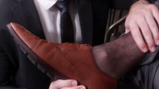 Foot Worship - Old Man Butt Plugged By barely legal Stud Draws Sebastian