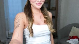 Live Webcam Girl Shows Off Busty Body & Masturbates In see-through top